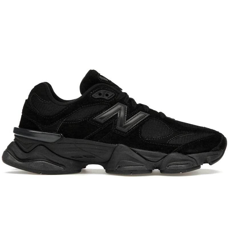 New Balance 9060 Triple Black Athletic Sneaker - Breathable Mesh Upper, Cushioned Insole, Durable Rubber Outsole, Round Toe Design, Stylish Comfort for Everyday Wear