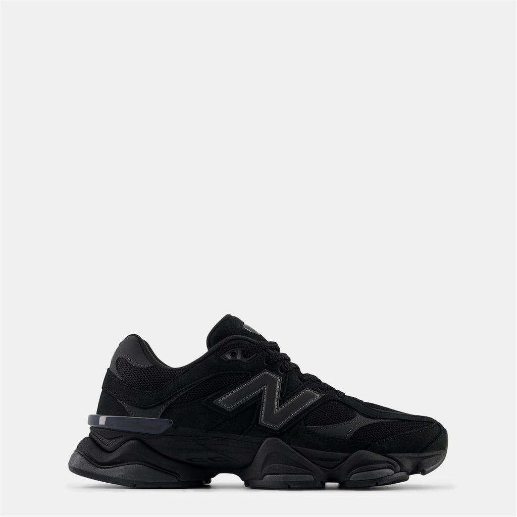New Balance 9060 Triple Black Athletic Sneaker - Breathable Mesh Upper, Cushioned Insole, Durable Rubber Outsole, Round Toe Design, Stylish Comfort for Everyday Wear